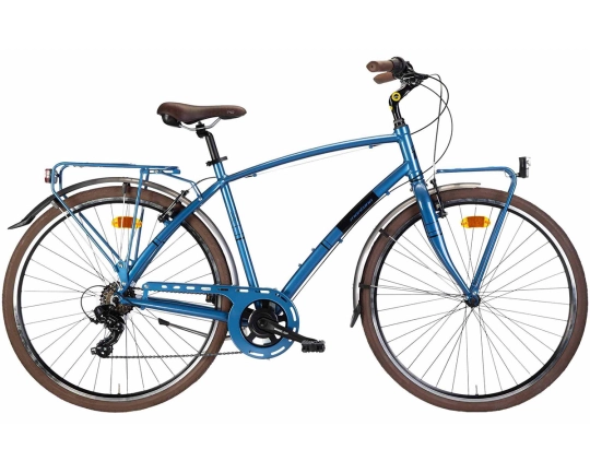 Vélo urbain Homme LUNAPIENA TY-300 3X7V STI Bleu